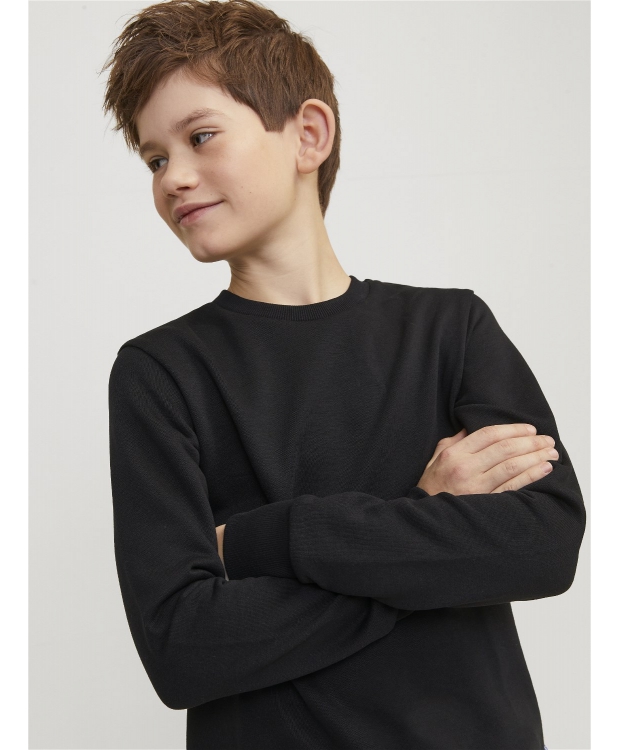 JACK & JONES Junior crew sweatshirt til drenge – sort billede 5