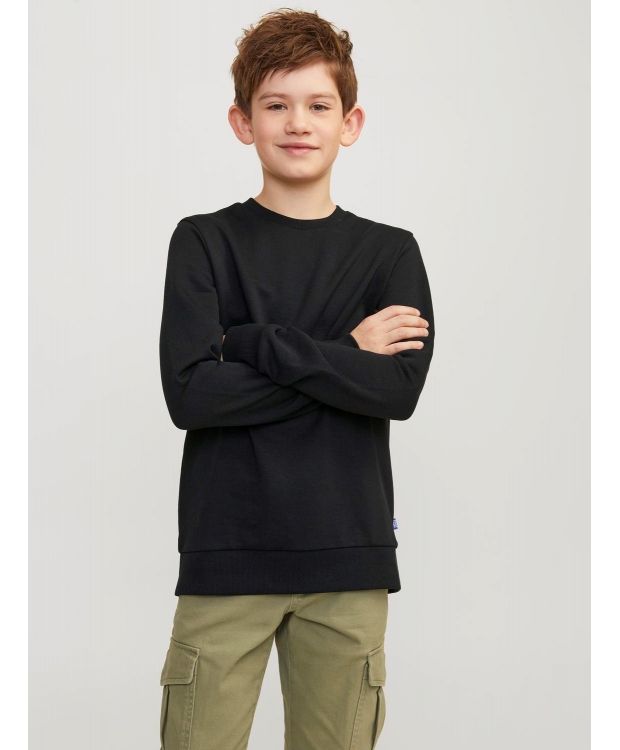 JACK & JONES Junior crew sweatshirt til drenge – sort billede 4