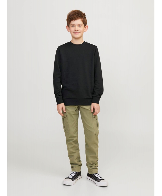 JACK & JONES Junior crew sweatshirt til drenge – sort billede 2