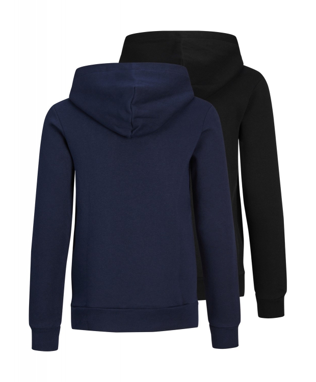 JACK & JONES Junior 2-pak hoodies til drenge – sort og navy billede 2