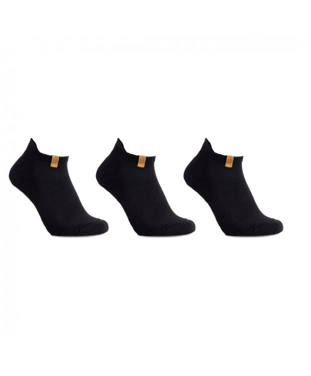 IZ Sock 3-pak sorte bomuldsankelstrømper – unisex billede 7