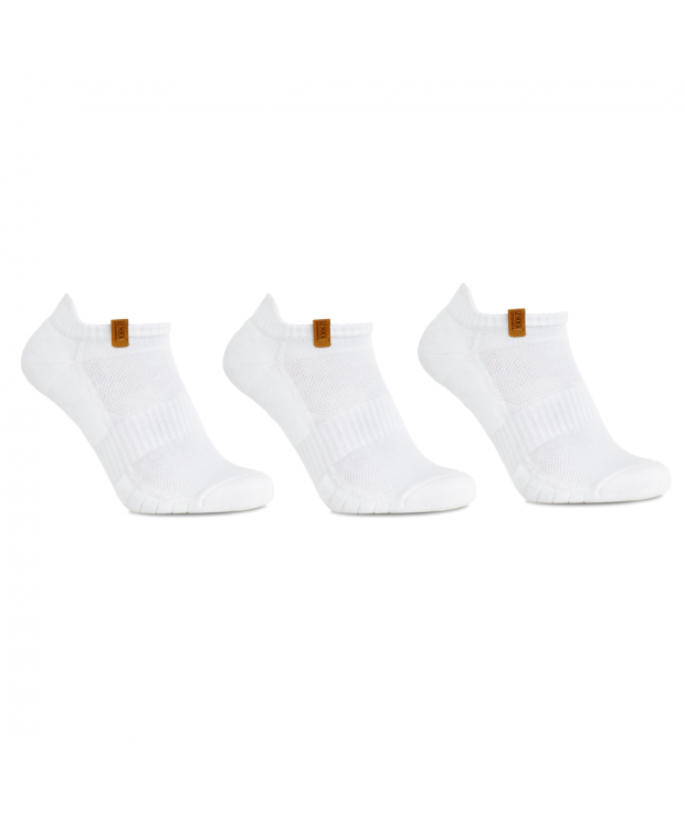 IZ Sock 3-pak hvide bomuldsankelstrømper – unisex billede 5