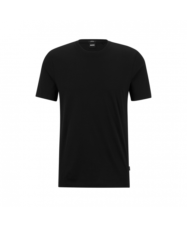 BOSS merceriseret T-shirt til herre – sort slim fit billede 1