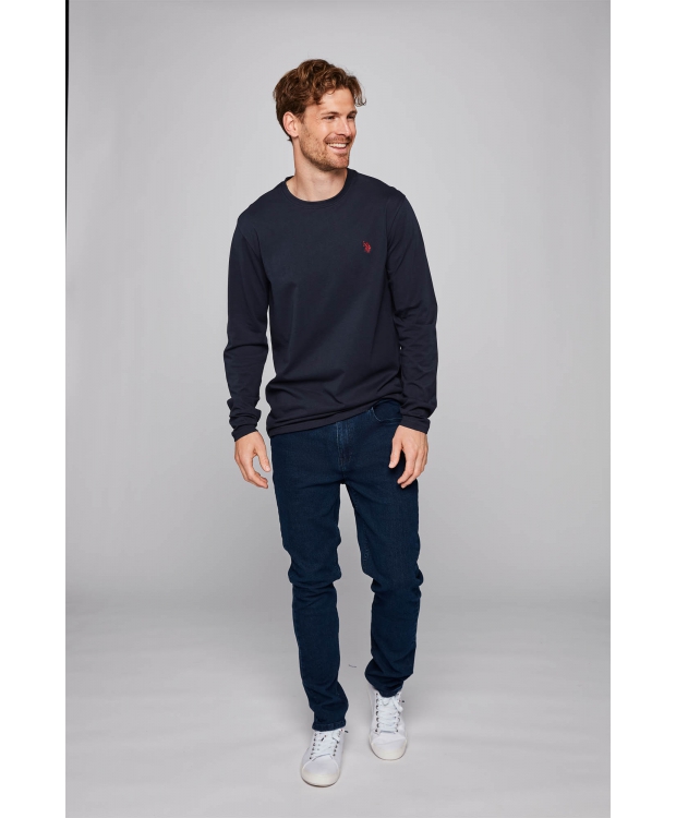 U.S. POLO ASSN Brolin langærmet T-shirt til herre – navy billede 3