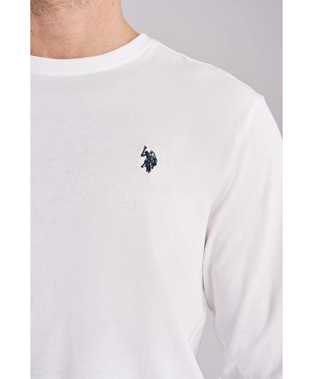 U.S. POLO ASSN Brolin langærmet T-shirt til herre – hvid billede 3