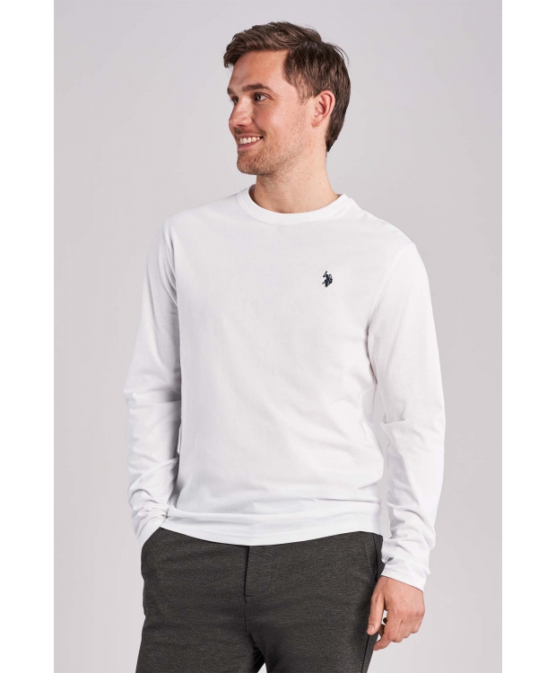 U.S. POLO ASSN Brolin langærmet T-shirt til herre – hvid billede 4
