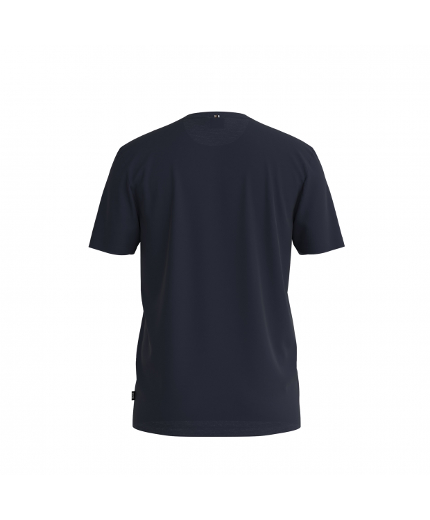 BOSS kortærmet merceriseret t-shirt i mørkeblå til herre| Slim fit| billede 2