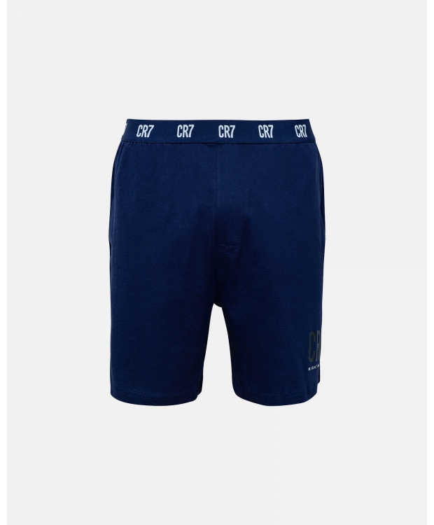 CR7 pyjamassæt til herre i mørkegrå og navy – 100% bomuld billede 3