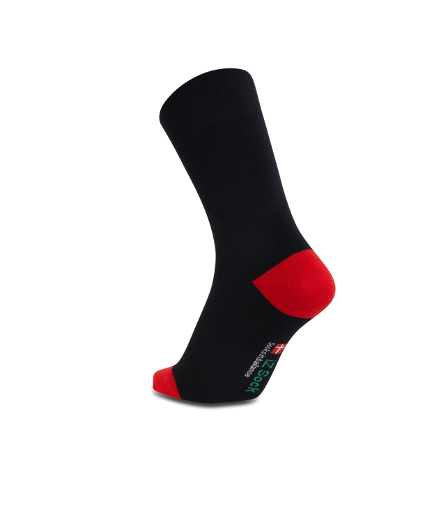 iZ Sock bambusstrømper sort/rød, unisex billede 7