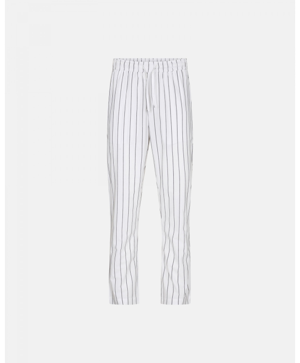 JBS vævede pyjamasbukser i hvid med striber – unisex – Outlet billede 1