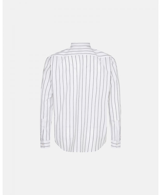 JBS vævet pyjamasskjorte i hvid med striber – unisex billede 2