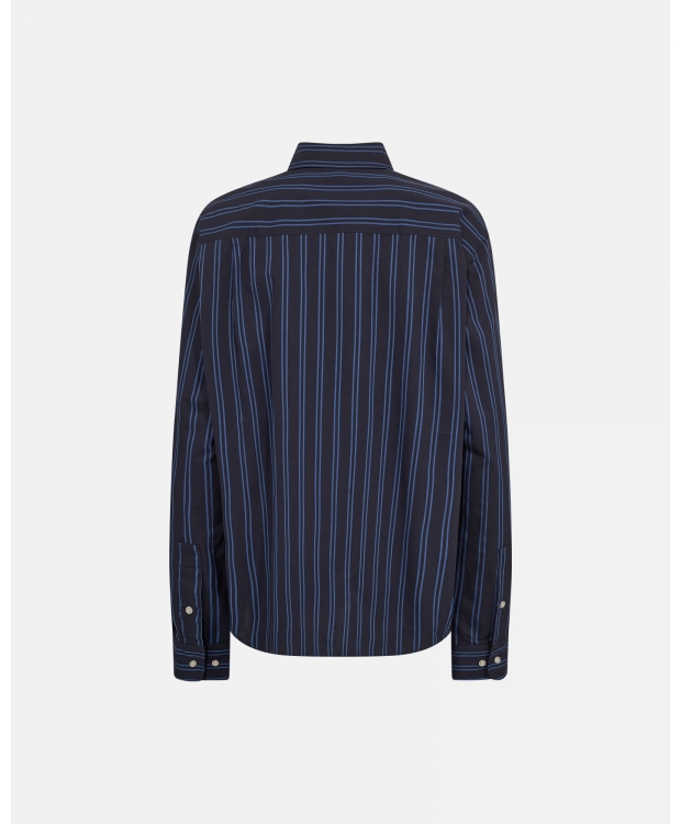 JBS of Denmark stribet pyjamasskjorte i navy til unisex billede 5