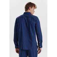 JBS of Denmark stribet pyjamasskjorte i navy til unisex