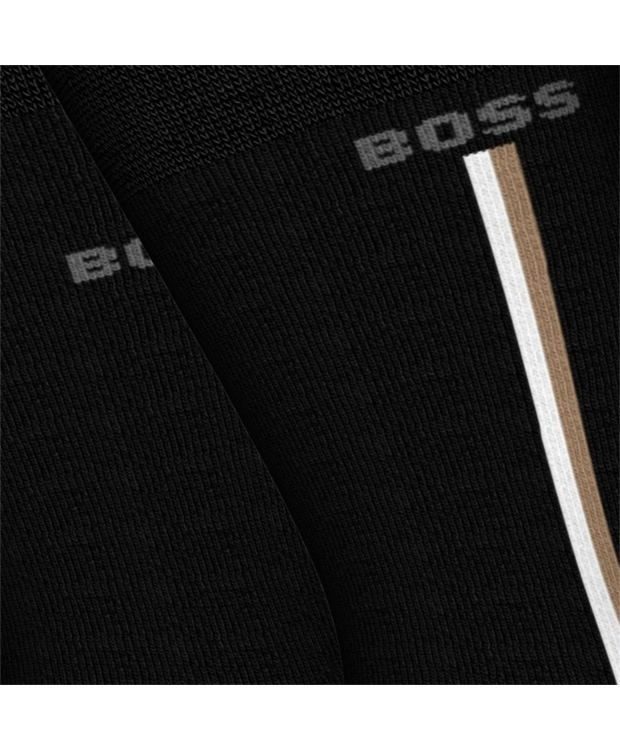 BOSS 2-pak sorte bomuldsstrømper til herre – OUTLET billede 3