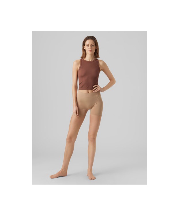 Vero Moda VMJACKIE sømløse shorts i Tan til kvinder – OUTLET billede 4
