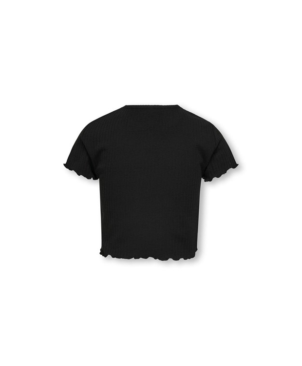 KIDS ONLY KOGNELLA sort rib-T-shirt til piger billede 2