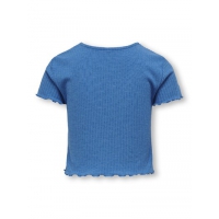 KIDS ONLY KOGNELLA T-shirt i French Blue til piger - OUTLET