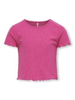 KIDS ONLY KOGNELLA T-shirt i Raspberry Rose til piger - OUTLET