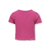 KIDS ONLY KOGNELLA T-shirt i Raspberry Rose til piger - OUTLET