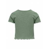 KIDS ONLY KOGNELLA T-shirt i Hedge Green til piger - OUTLET