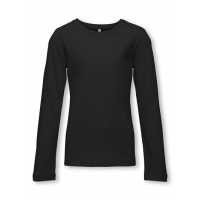KIDS ONLY KOGNEW sort langærmet T-shirt til piger