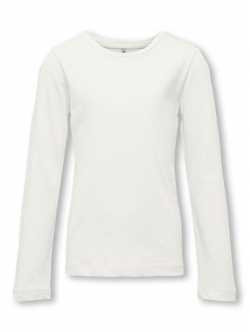 KIDS ONLY KOGNEW hvid langærmet T-shirt til piger