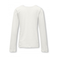 KIDS ONLY KOGNEW hvid langærmet T-shirt til piger