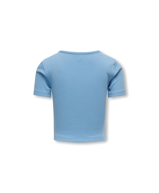 KIDS ONLY KOGNESSA Blissful Blue cut-out T-shirt til piger – Outlet billede 2
