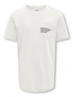 KIDS ONLY KOBMARINUS hvid regular fit T-shirt til drenge