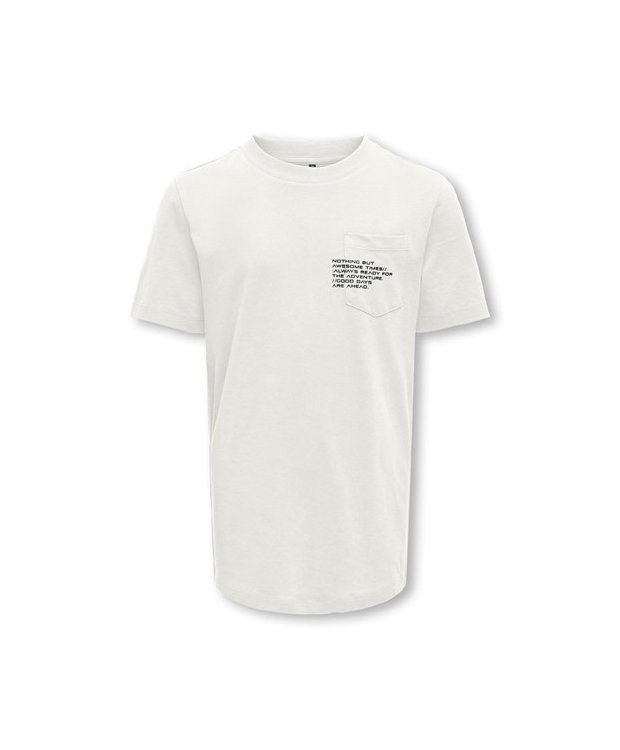 KIDS ONLY KOBMARINUS hvid regular fit T-shirt til drenge billede 1