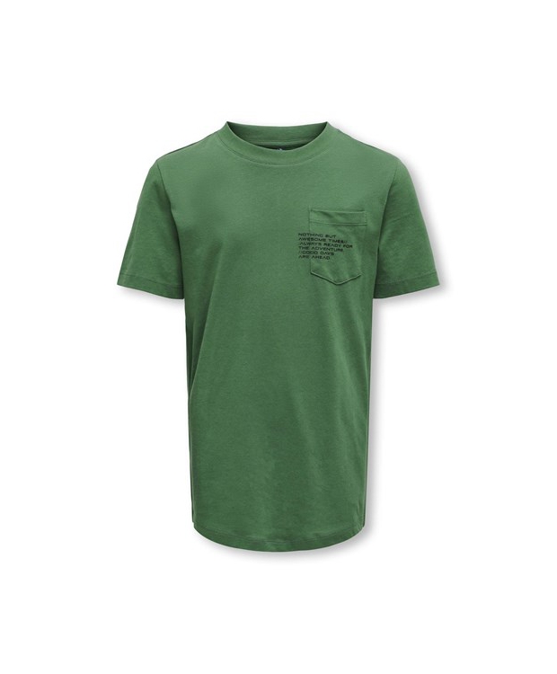 KIDS ONLY KOBMARINUS grøn regular fit T-shirt til drenge – Outlet billede 1