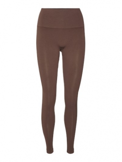 VERO MODA sømløse leggings i Coffee Bean til kvinder – OUTLET
