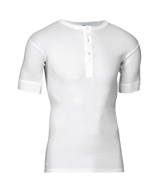 JBS grandad, short sleeve med knapper til herre – hvid billede 6