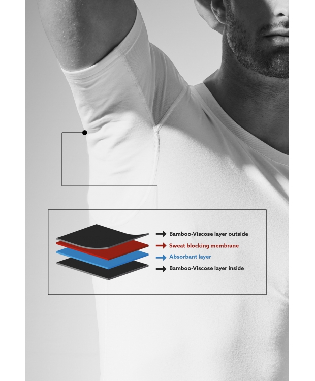 JBS of Denmark absorberende bambus T-shirt i hvid til mænd billede 5