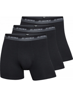 JBS 3-pak hamp boxershorts i sort til mænd – Outlet