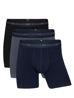 JBS 3-pak bambus boxershorts med lange ben i multifarvet
