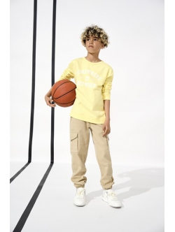 KIDS ONLY KOBMAXWELL cargo bukser i white pepper til drenge – Outlet