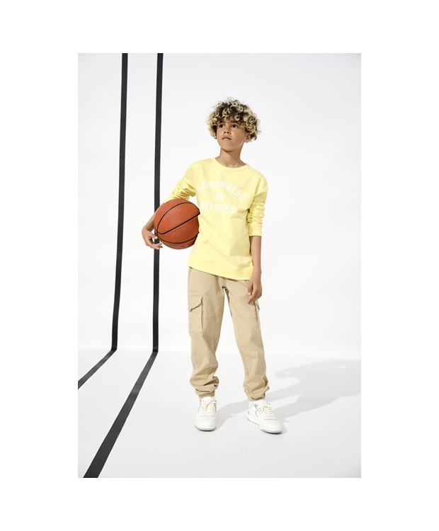 KIDS ONLY KOBMAXWELL cargo bukser i white pepper til drenge – Outlet billede 1