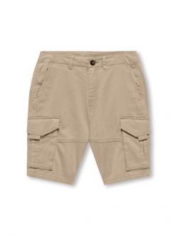 KIDS ONLY KOBMAXWELL cargo shorts i white pepper til drenge