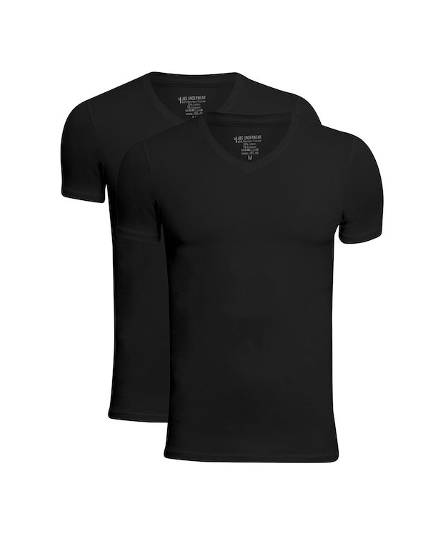JBS 2-pack FSC V-neck bamboo til herre – sort billede 6
