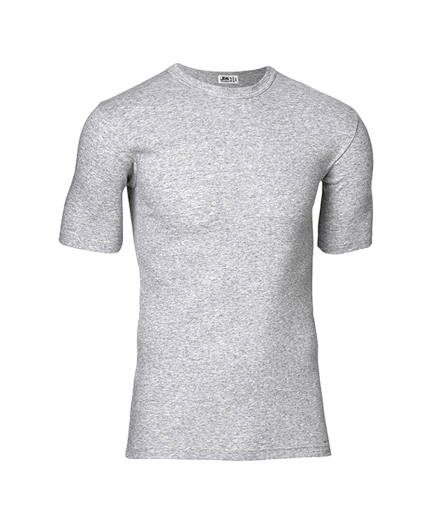 JBS bomulds-T-shirt med rund hals til herre – meleret grå billede 9