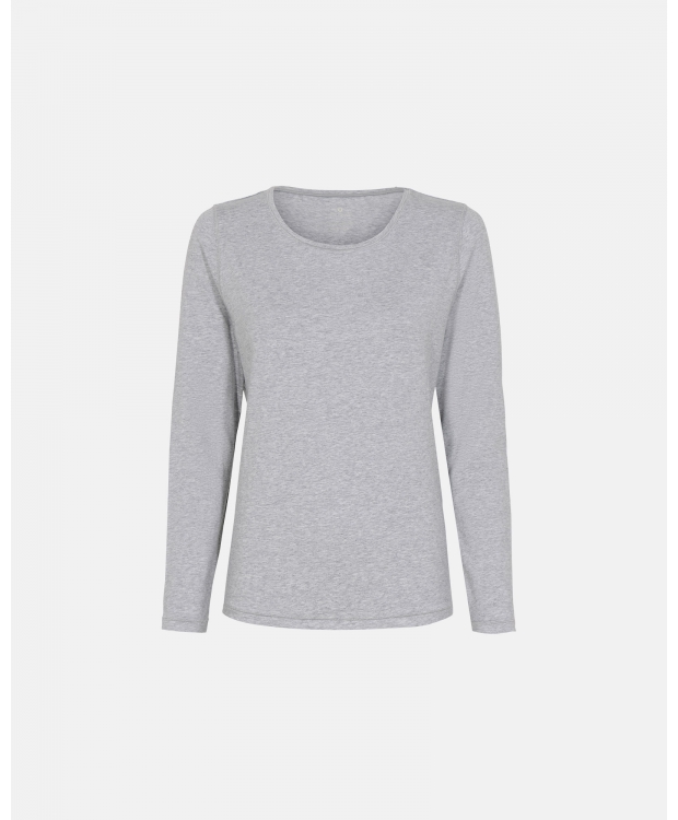 JBS of Denmark Women bambus langærmet t-shirt i grå til kvinder – Outlet billede 2