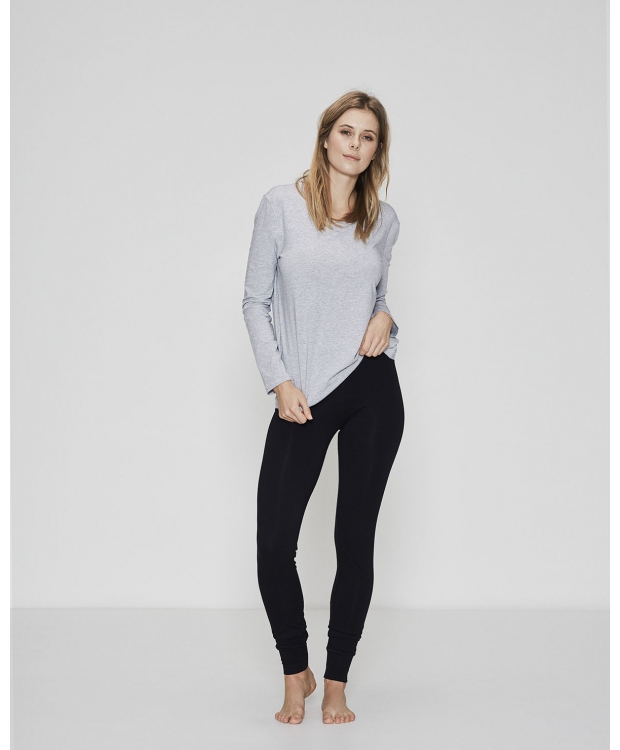JBS of Denmark Women bambus langærmet t-shirt i grå til kvinder – Outlet billede 1