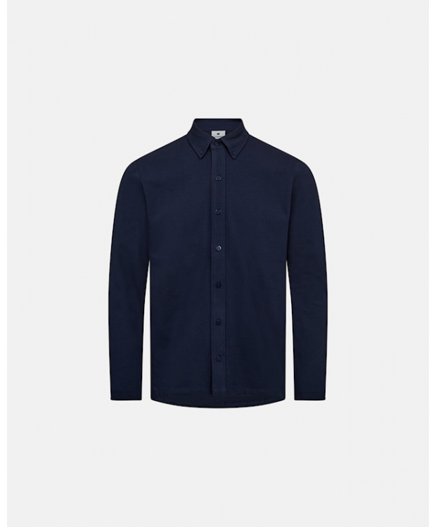 JBS Of Denmark "pique" bambus skjorte i navy til herre billede 2