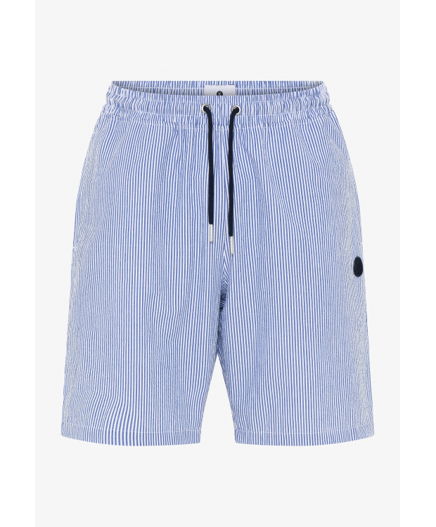 JBS of Denmark "Seersucker" stribet shorts i blå til herre billede 3