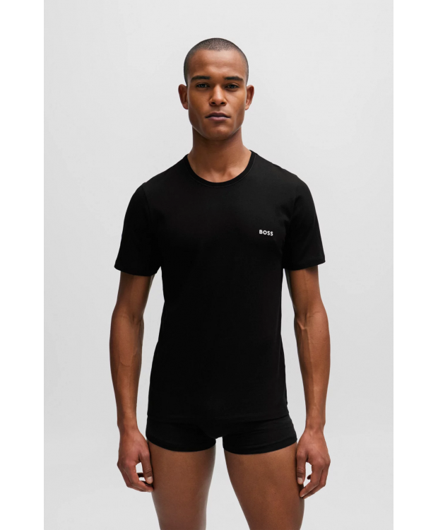 BOSS 3pak multifarvet bomuld t-shirts til herre billede 2