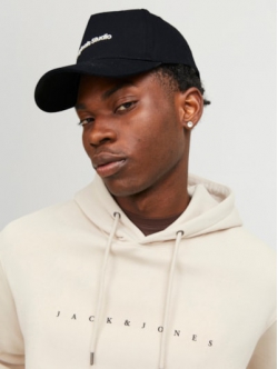 Jack & Jones Originals Studios baseball-kasket i sort – Outlet