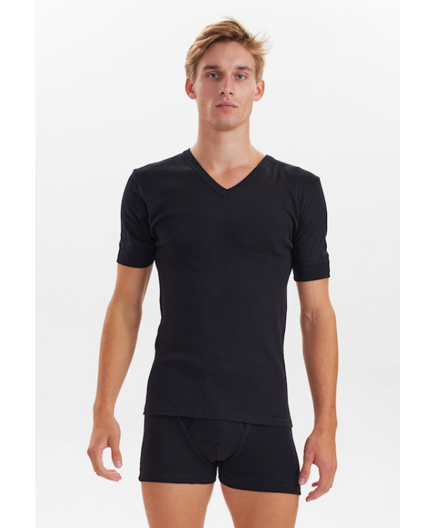 JBS Original Style 20 T-shirt med V-hals i sort til herre billede 1