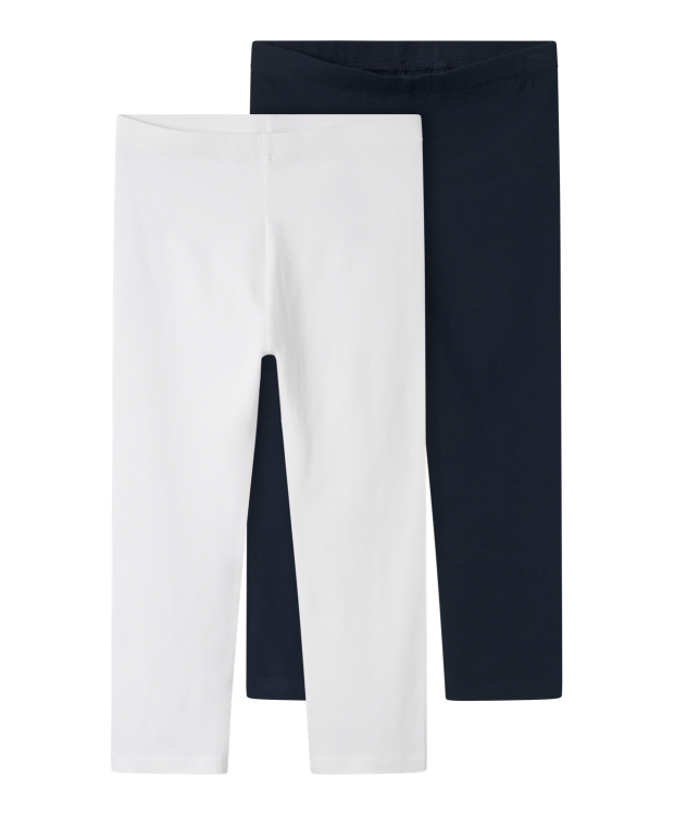 Name it 2pak leggins i hvid og navy til børn – Outlet billede 1