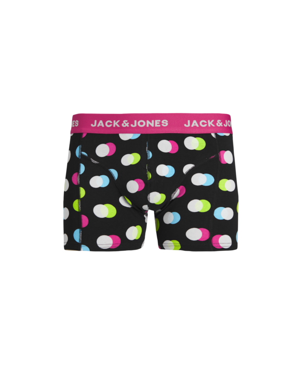 Jack & Jones 3pak underbukser/boksershorts med mønster i tre farver til herre billede 3